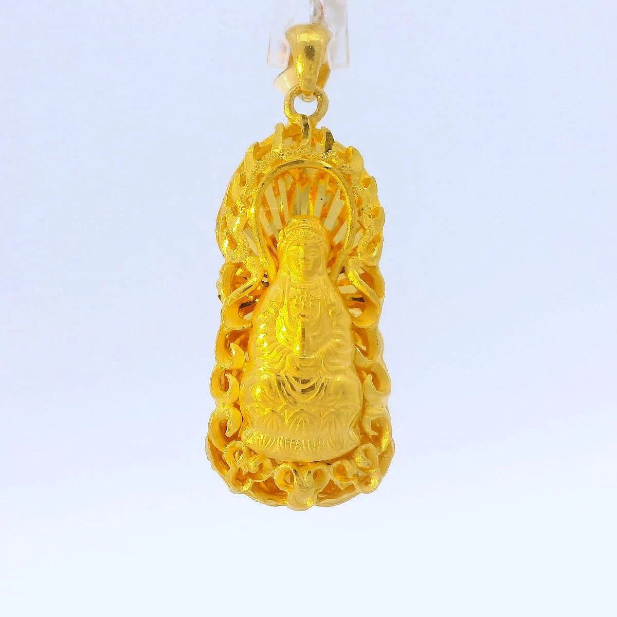 24K Laughing Buddha Pendant - Z006492 | Free & Fast Shipping