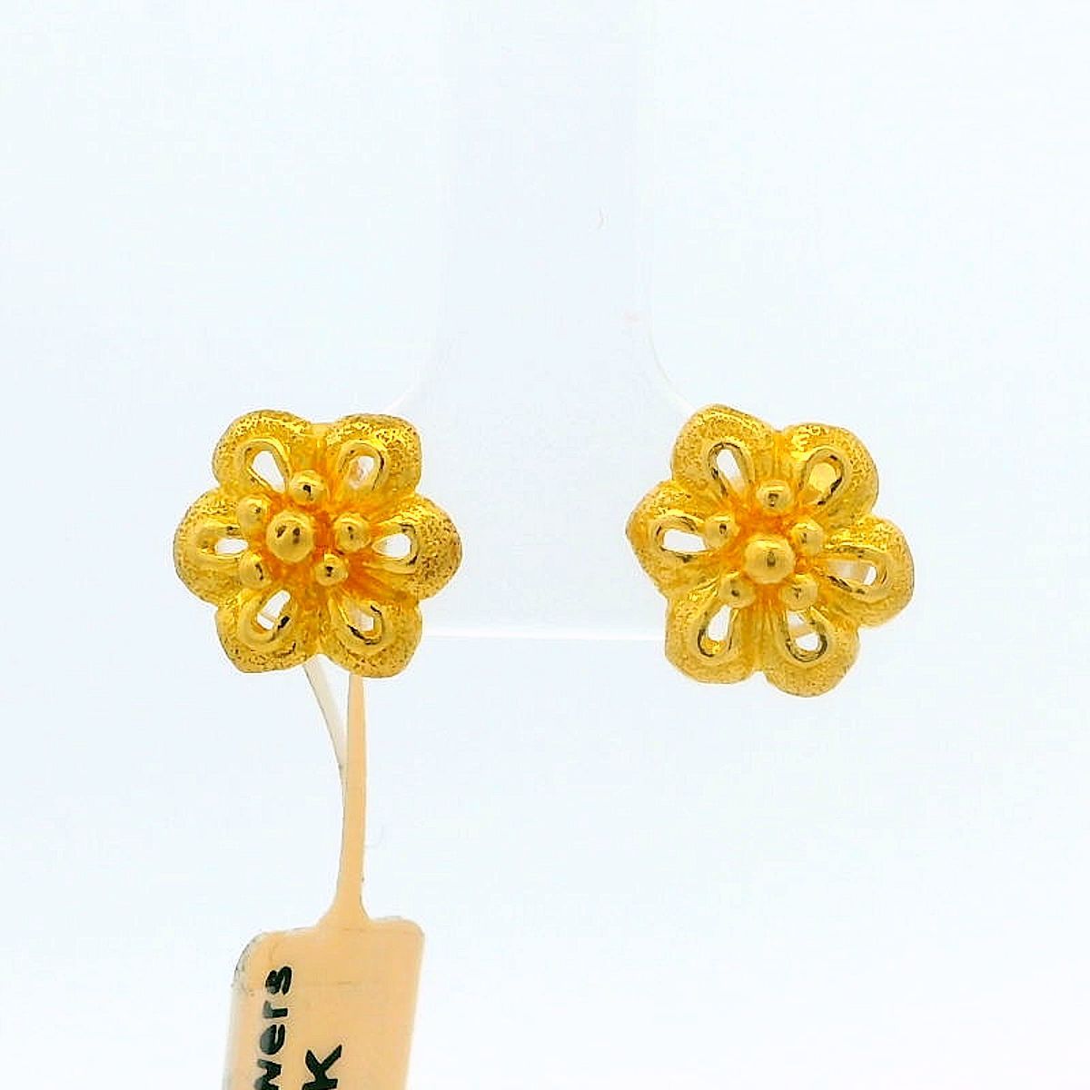【新品未開封】POINTLESS JOURNEY EAR RING GOLD 24K Flower Earring - Z021455 | Free & Fast Shipping