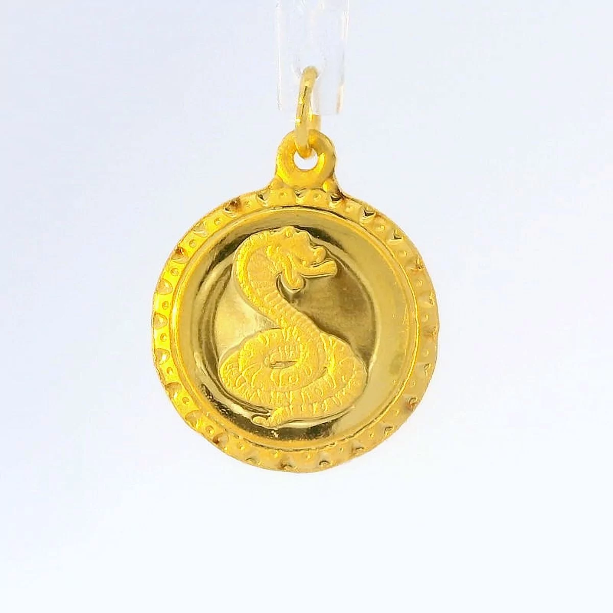 24K Circle Snake Cartoon Pendant - Z023930 - Free & Fast Shipping