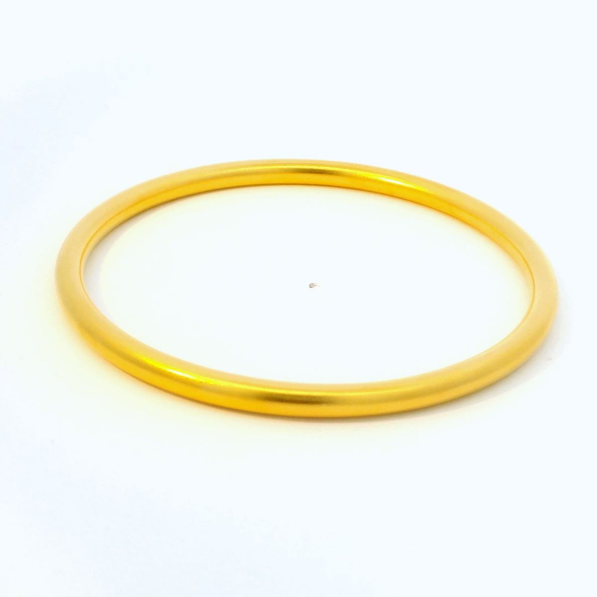 24K Circle Plain High polish Regular Bangle - Z024493 - Free &