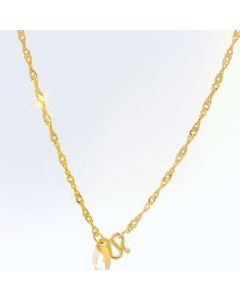 アクセサリー 19SO 24/7 18k necklace 0.5mm Cable Chain Necklace Solid 14K White Gold 18