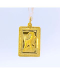 24K Rectangle Panda Maxi Pendant - Z024567 - Free & Fast
