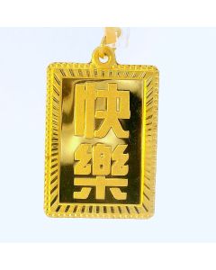24Kt. Gold plated北京 ドラゴン 24K 980 Solid Pure Gold Diamond Cut Dragon Vintage Pendant