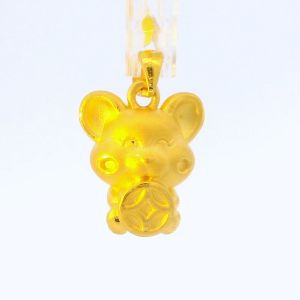 24K Heart Happiness Character Pendant - Z025391 - Free & Fast Shipping