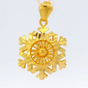 24K Circle Monkey Pendant - Z022256 - Free & Fast Shipping