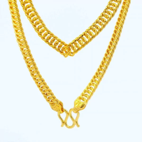 24K Fancy Link Chain - Z024505 - Free & Fast Shipping