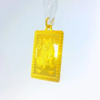 24K Rectangle Dog Cartoon Pendant - Z025392 - Free & Fast