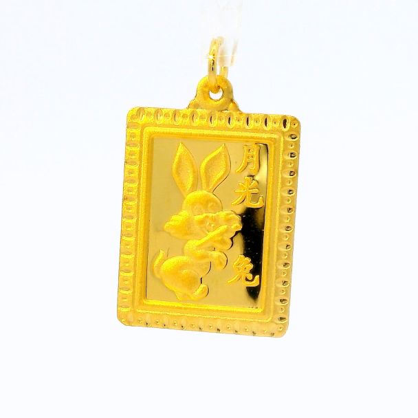 24K Rabbit Cartoon Pendant - Z024388 | Free & Fast Shipping